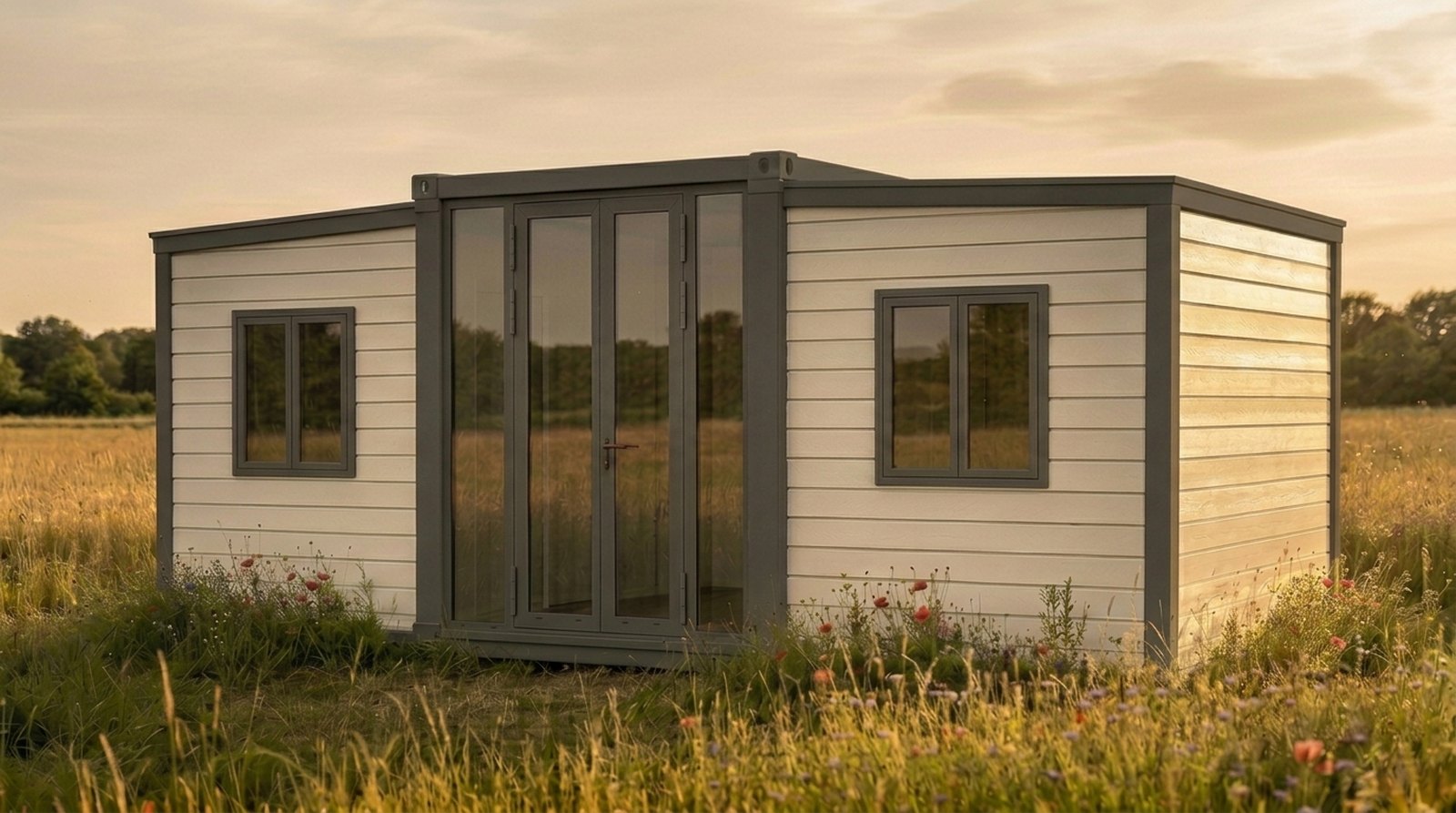 L'Aube 18 m² — le studio de jardin en un demi-conteneur